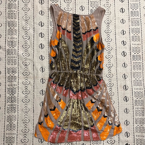 Vero Alfie 100% Silk Sequin Dress - Picture 1 of 15